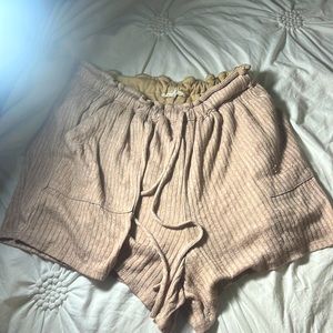 light cream comfy flowy shorts